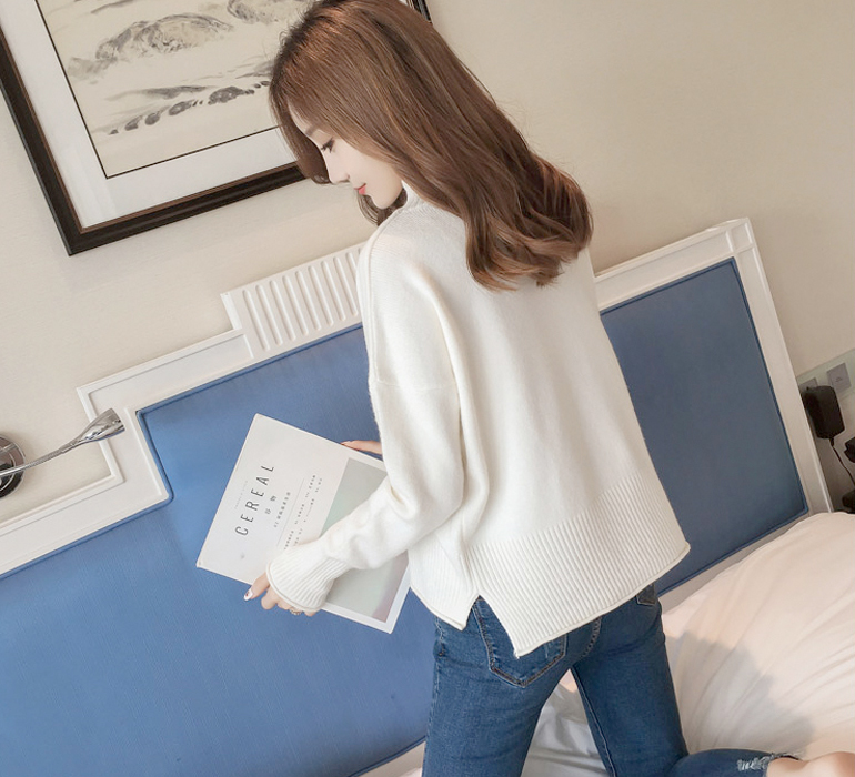 秋季百搭2018秋冬新款高领毛衣韩版长袖宽松针织打底衫