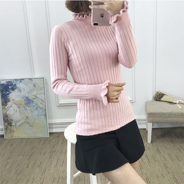 半高领毛衣女打底衫长袖秋冬百搭修身2021时尚新款套头韩版针织衫 女装 图1