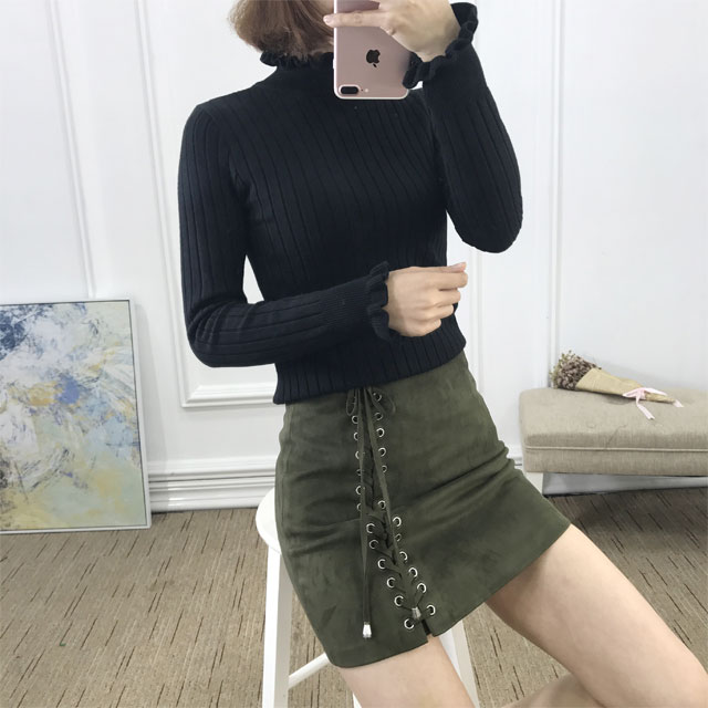 半高领毛衣女打底衫长袖秋冬百搭修身2021时尚新款套头韩版针织衫 女装 图2