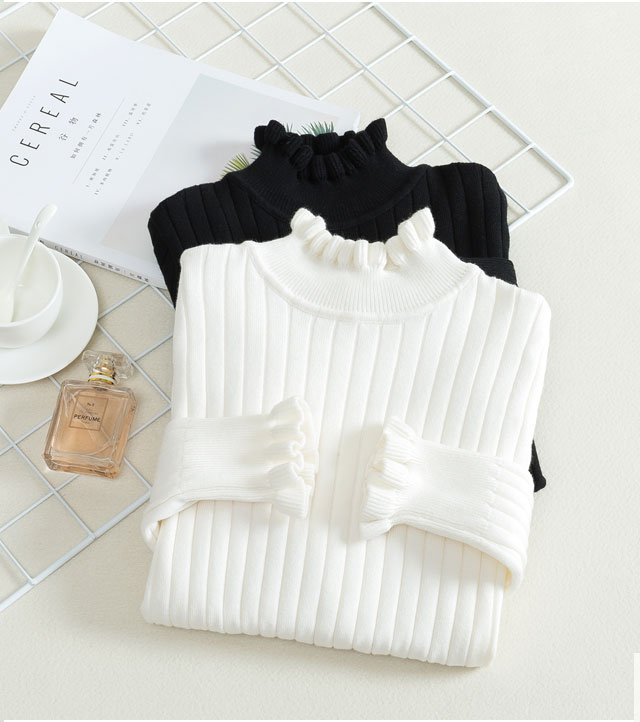 半高领毛衣女打底衫长袖秋冬百搭修身2021时尚新款套头韩版针织衫 女装 图6